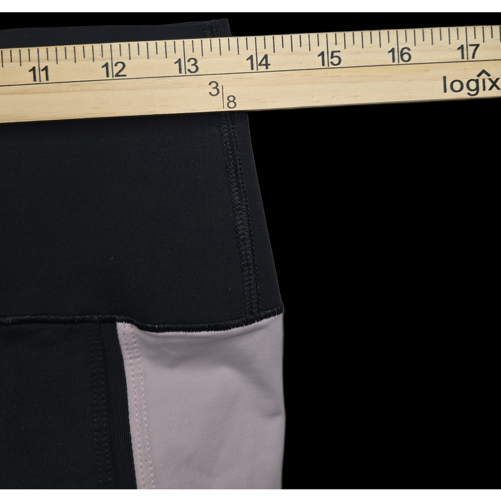 PINK Victoria’s Secret Yoga Leggings Women’s M Gray Logo Side Stripe Athleisure - Picture 5 of 9
